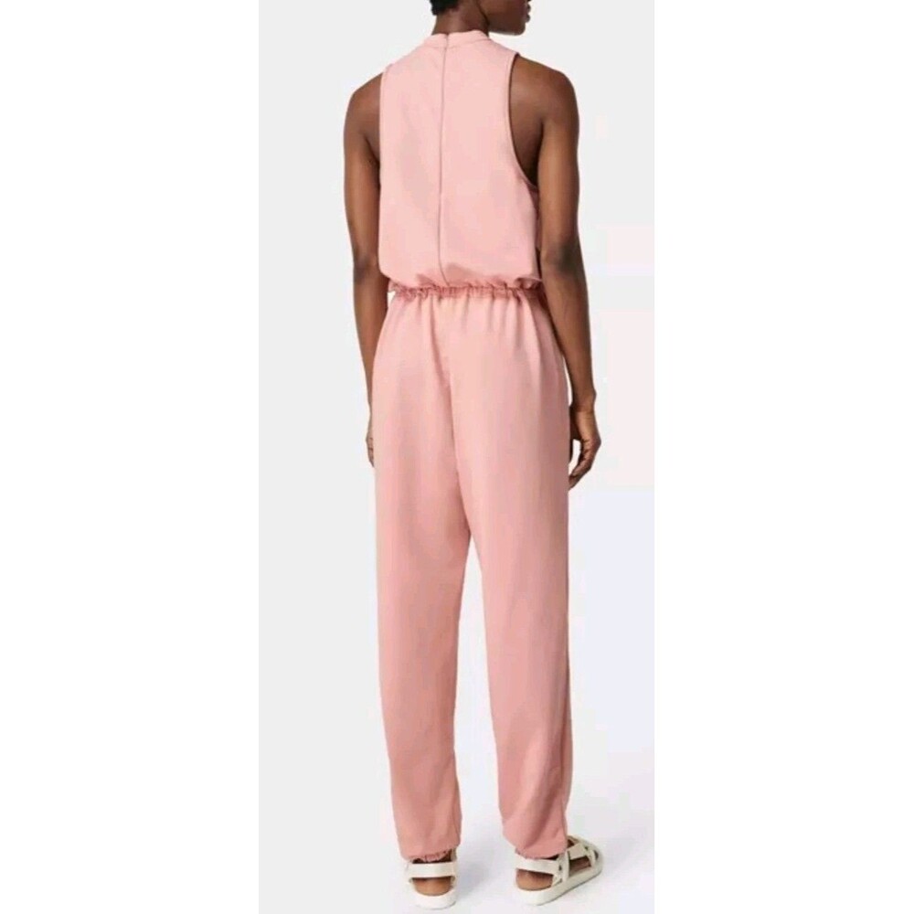 Sweaty Betty | Women’s Size 12 | Kaya Jumpsuit Bloom Pink Drawstring Sleeveless - Picture 4 of 16